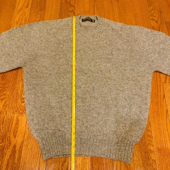 Vintage BROOKS BROTHERS SHETLAND WOOL SWEATER 46 XL Crewneck Pullover Sweater - Picture 4 of 12